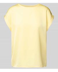 Vila - T-Shirt mit geripptem Rundhalsausschnitt Modell 'ELLETTE' - Lyst