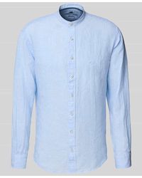 Fynch-Hatton - Regular Fit Leinenhemd mit Stehkragen - Lyst