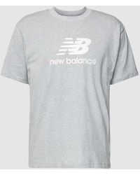 New Balance - T-Shirt mit Logo-Print - Lyst