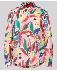 MORE&MORE - Regular Fit Blouse Met Doorknoopsluiting - Lyst