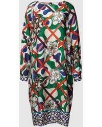 Milano Italy - Knielanges Kleid aus Viskose mit Allover-Muster - Lyst