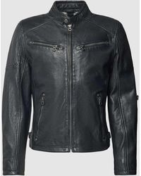 Gipsy - Lederjacke mit Stehkragen Modell 'MARC LAKEV' - Lyst