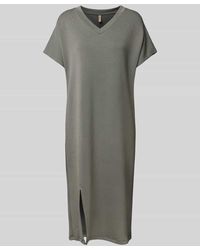 Soya Concept - T-Shirt-Kleid Mit Kappärmeln Modell 'Banu' - Lyst