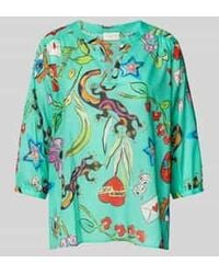 Milano Italy - Regular Fit Blouse Met 3/4-Mouwen - Lyst