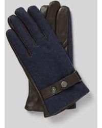 Bugatti - Handschoenen Van Een Mix Van Schapenleer En Textiel Met Trensje - Lyst
