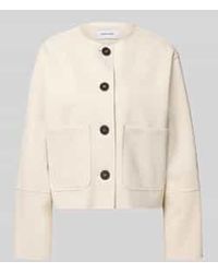 MORE&MORE - Relaxed Fit Blazer Met Ronde Hals - Lyst