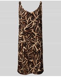 Soya Concept - Knielanges Kleid Aus Viskose Mit V-Ausschnitt - Lyst