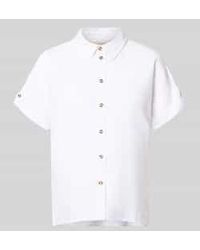 Freequent - Relaxed Fit Blouse Van Mix Van Linnen En Viscose Model 'Lava' - Lyst