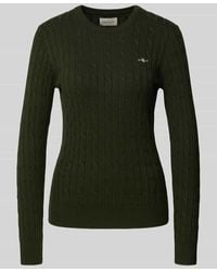 GANT - Strickpullover mit Zopfmuster - Lyst