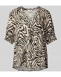 Freequent - Slim Fit Blusenshirt mit V-Ausschnitt Modell 'Larin' - Lyst