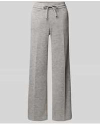 Seductive - Wide Leg Stoffen Broek Met Persplooien - Lyst