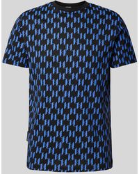 Karl Lagerfeld - T-shirt Met All-over Labelprint - Lyst