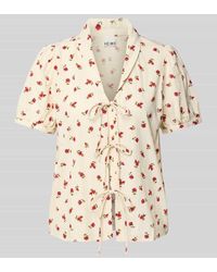 Ichi - Regular Fit Bluse mit Schnürung Modell 'ROSEY' - Lyst