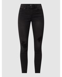 ONLY Skinny Fit Jeans mit Viskose-Anteil Modell 'Wauw' - Schwarz