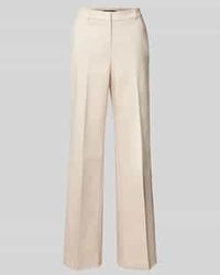Comma, - Straight Leg Stoffen Broek Met Persplooien - Lyst