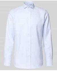 Profuomo - Regular Fit Zakelijk Overhemd Met Haaikraag, Model 'Cutaway' - Lyst