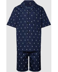 Polo Ralph Lauren - Pyjama mit Allover-Label-Print - Lyst