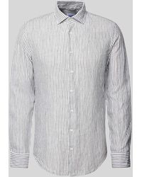 Seidensticker - Slim Fit Business-Hemd aus Leinen mit Streifenmuster - Lyst
