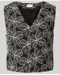 Jake*s - Gilet Met Bloemenmotief En Knoopsluiting - Lyst