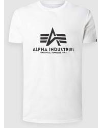 Alpha Industries - T-Shirt mit Label-Print Modell 'BASIC' - Lyst