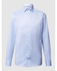 Eton Slim Fit Business-Hemd aus Twill - Blau