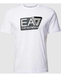EA7 - T-shirt Met Labelprint - Lyst