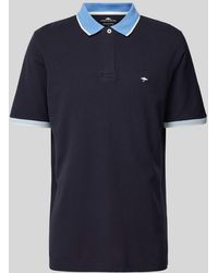 Fynch-Hatton - Regular Fit Poloshirt Met Contrastgarnering - Lyst