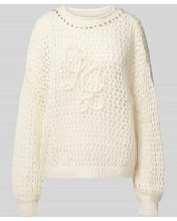 Liu Jo - Oversized Strickpullover mit Mohair- und Lanawoll-Anteil - Lyst