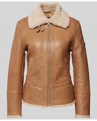 Cabrini - Regular Fit Lederjacke aus Lammnappa mit Umlegekragen - Lyst