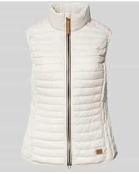 Camel Active - Regular Fit Bodywarmer Met Opstaande Kraag En Labeldetail - Lyst