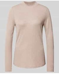 Street One - Shirt Met Lange Mouwen Van Viscosemix Met Opstaande Kraag - Lyst