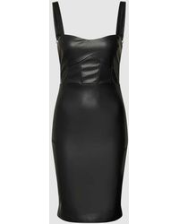 Guess - Knielanges Kleid mit Leder-Optik Modell 'SL REID DRESS' - Lyst