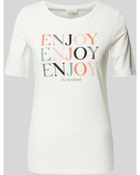 S.oliver - T-Shirt mit Label-Prints Modell 'ENJOY' - Lyst