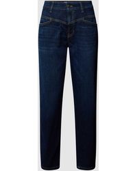 Cambio - Mid Rise Jeans im Straight Fit mit Label-Patch - Lyst
