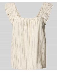 Pieces - Relaxed Fit Top aus Viskose-Leinen-Mix Modell 'PIA' - Lyst