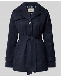 S.oliver - Kurzer Trenchcoat Mit Bindegürtel - Lyst