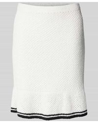 Marc Cain - Knielanger Strickrock mit Lochmuster - Lyst