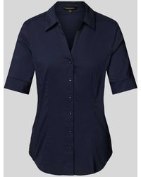 MORE&MORE - Bluse im unifarbenen Design - Lyst