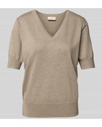 Freequent - Strickshirt mit V-Ausschnitt Modell 'Katie' - Lyst