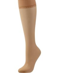 Falke Kniestrümpfe in transparenter Optik - 12 DEN - Natur