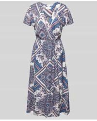 Apricot - Midi-Jurk Met V-Hals - Lyst