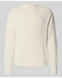 Calvin Klein - Oversized Gebreide Pullover Met Ribboorden - Lyst