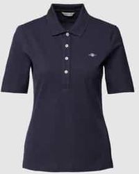 GANT - Poloshirt Van Katoen Met Labeldetail - Lyst
