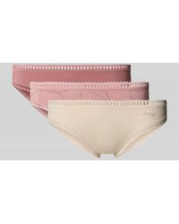 Sloggi - Slip mit spitzen-Bordüre Modell 'Crush' im 3er-Pack - Lyst