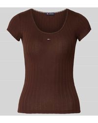 Tommy Hilfiger - Slim Fit T-Shirt aus mit Rippstruktur - Lyst