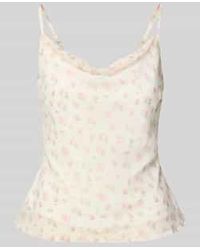 Vero Moda - Regular Fit Top Met Bandjes En All-over Motief - Lyst