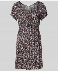Apricot - Mini-Jurk Van Viscose Met Druppelvormige Hals - Lyst