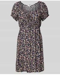 Apricot - Mini-Jurk Van Viscose Met Druppelvormige Hals - Lyst