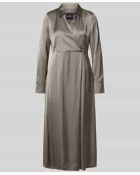 Marc Cain - Midikleid aus Viskose-Mix mit V-Ausschnitt - Lyst