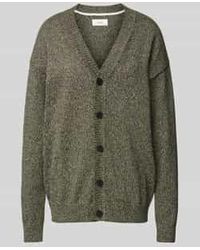 S.oliver - Relaxed Fit Cardigan Van Puur Katoen Met Gemêleerde V-hals - Lyst